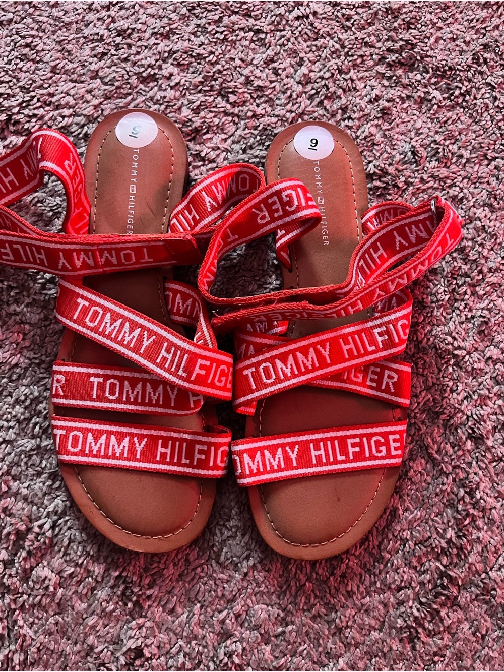 Tommy Hilfiger Orange Logo Strap Women’s Sandals